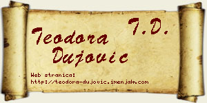 Teodora Dujović vizit kartica